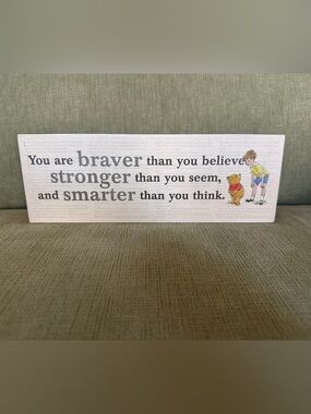 Winnie the Pooh Inspirational Wall Plaque